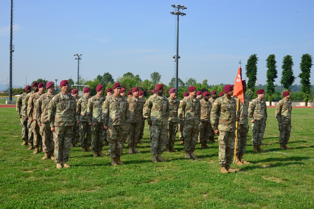 Change of Command Ceremony, Charlie Company, 54th Brigade Engineer Battalion, 173rd Airborne Brigade