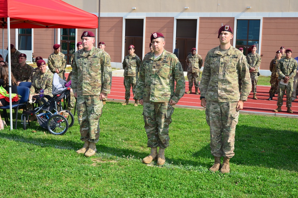 Change of Command Ceremony, Charlie Company, 54th Brigade Engineer Battalion, 173rd Airborne Brigade