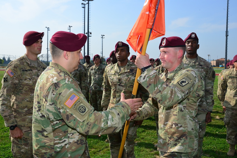 Change of Command Ceremony, Charlie Company, 54th Brigade Engineer Battalion, 173rd Airborne Brigade