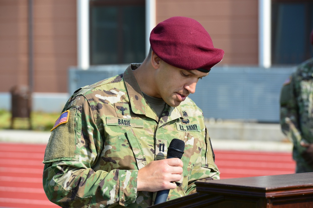 Change of Command Ceremony, Charlie Company, 54th Brigade Engineer Battalion, 173rd Airborne Brigade