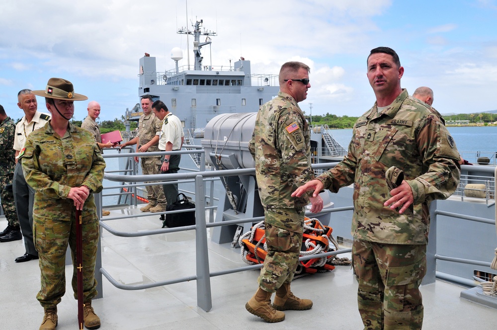 LANPAC attendees visit Logistic Support Vessel 'CW3 Harold C. Clinger'