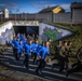 Up in the morning with the Norwegian sun: U.S. Marines and Norwegian soldiers conduct moto run