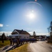 Up in the morning with the Norwegian sun: U.S. Marines and Norwegian soldiers conduct moto run