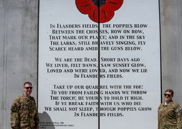 The poppies grow…on Bagram Airfield: famed Canadian poem displayed at BAF