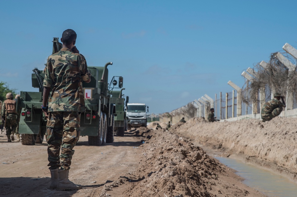 AFRICOM trainers share logistics expertise with Somali National Army partners, first class graduates