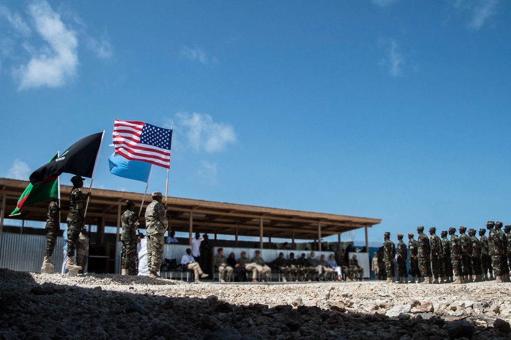 AFRICOM trainers share logistics expertise with Somali National Army partners, first class graduates