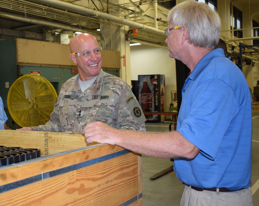Maj Gen Coburn Visits Army Ammo Plant in Indiana