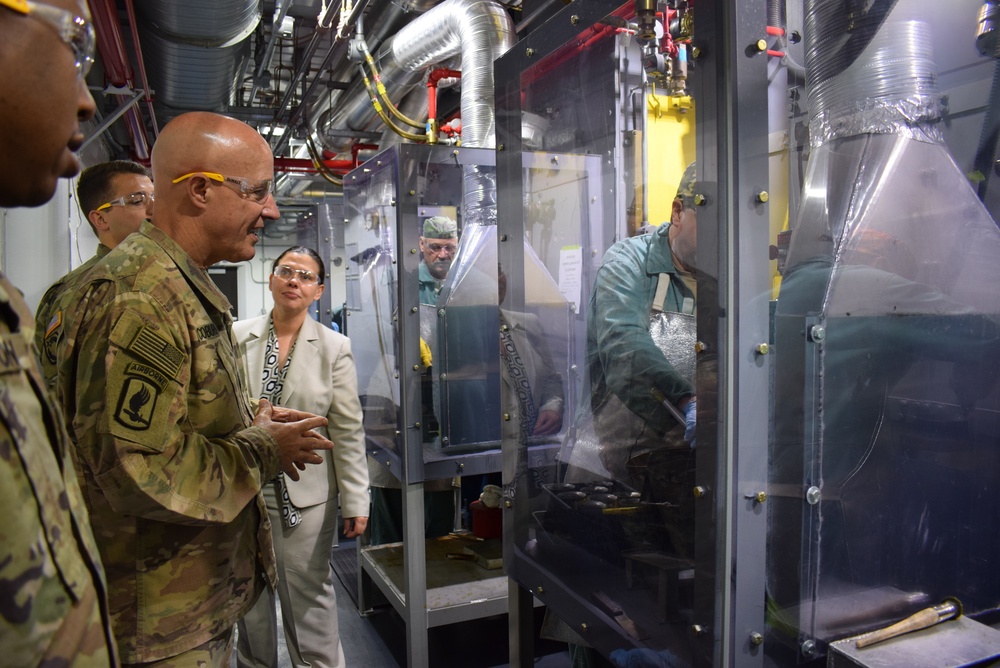 Army Finance General Tours Indiana Ammo Plant
