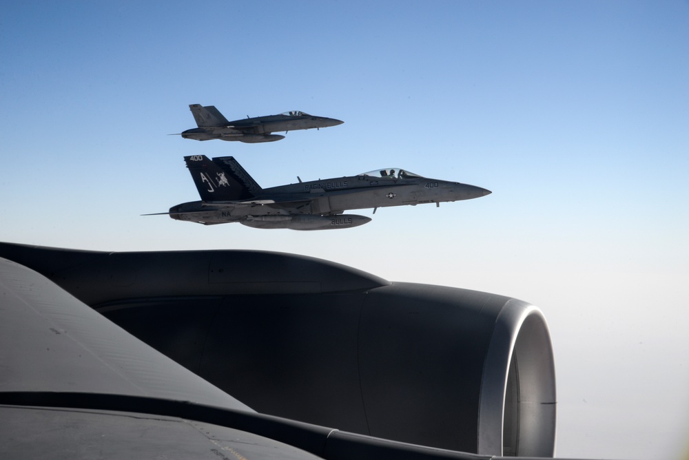 340th EARS KC-135 combat aerial refueling mission