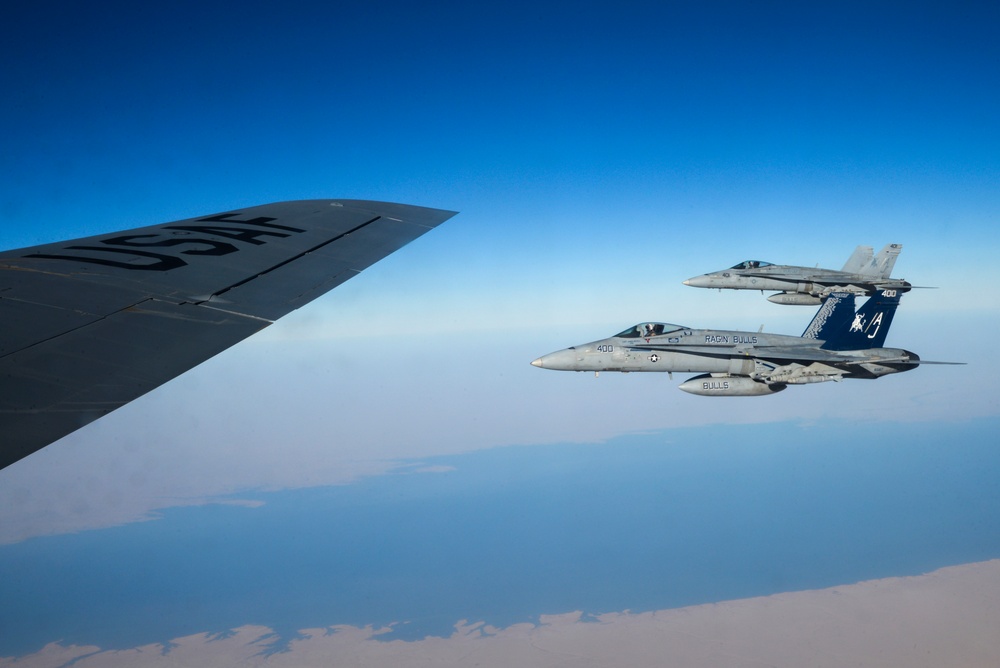 340th EARS KC-135 combat aerial refueling mission