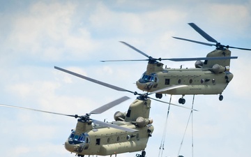 Two CH-47 Chinook helicopter's