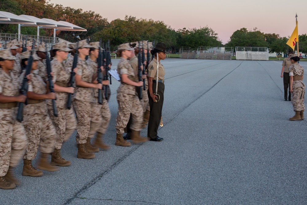 Marine recruits march closer to graduation on Parris Island