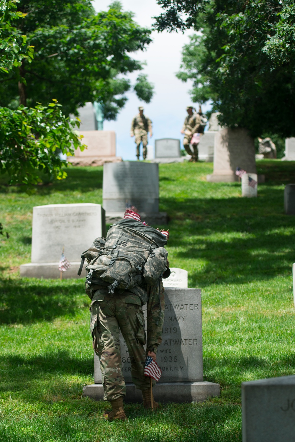 Members of the 3d U.S. Infantry Regiment (The Old Guard) Participte in Flags-In - May 25, 2017