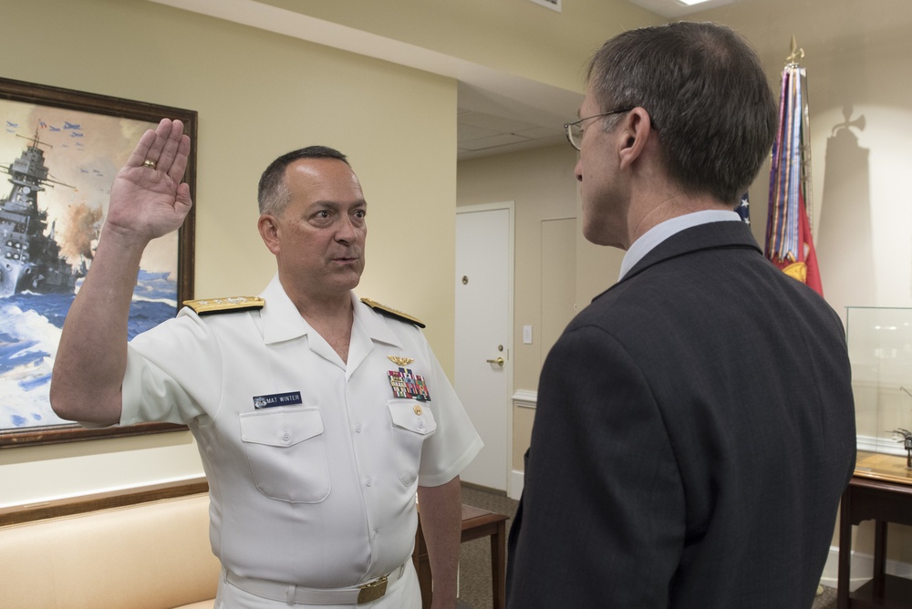 Navy Rear Adm. Mathias Winter promoted to Vice Admiral