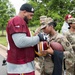 Old Guard Soldiers met Washington Redskins players