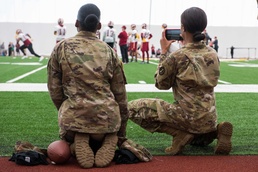 Old Guard Soldiers met Washington Redskins players