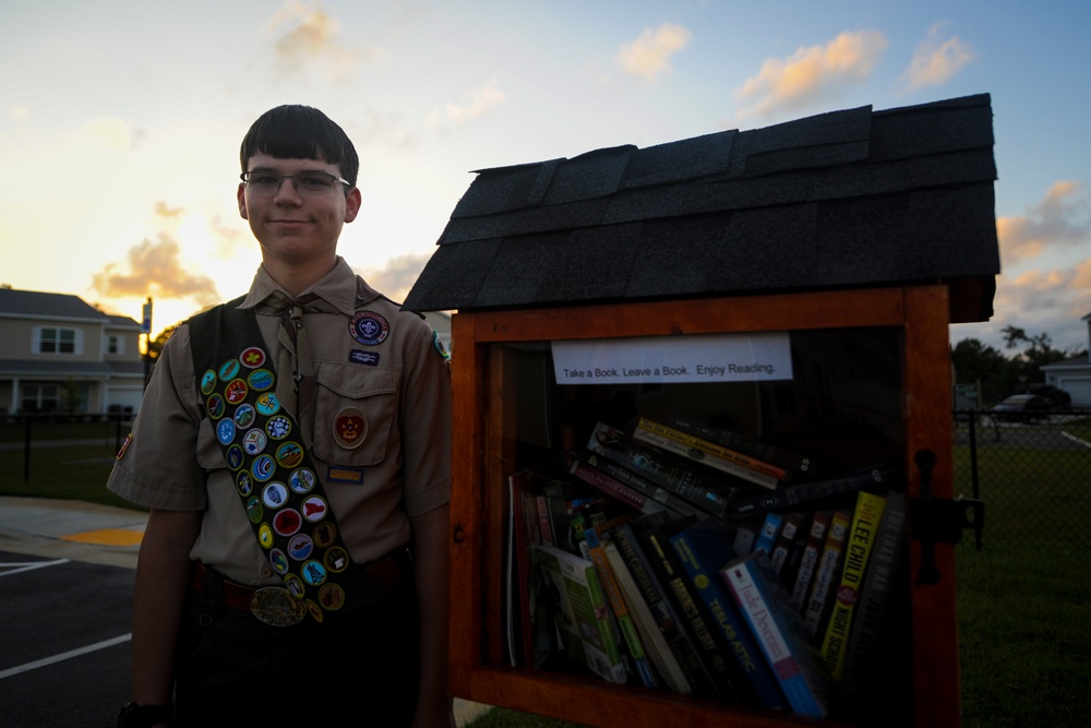 Boy Scout builds Little Free Libraries on Hurlburt