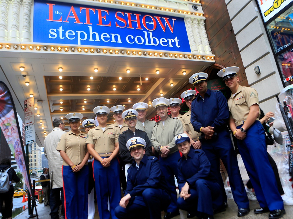 Fleet Week New York service members attend &quot;The Late Show with Stephen Colbert&quot;