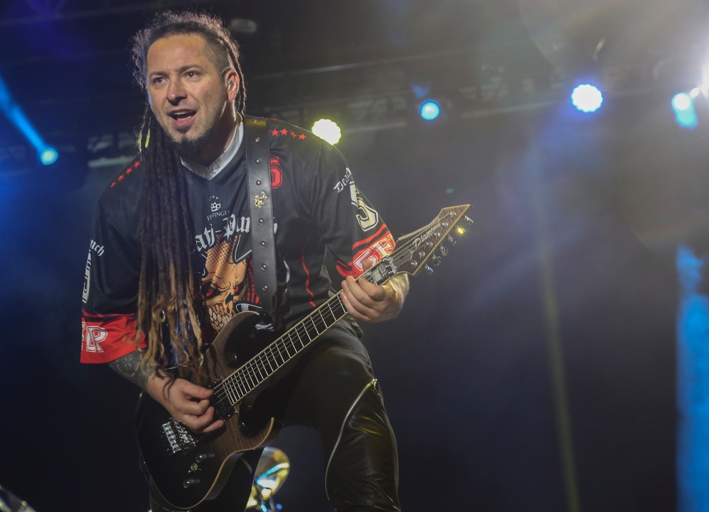 Five Finger Death Punch rocks out at the Combat Center