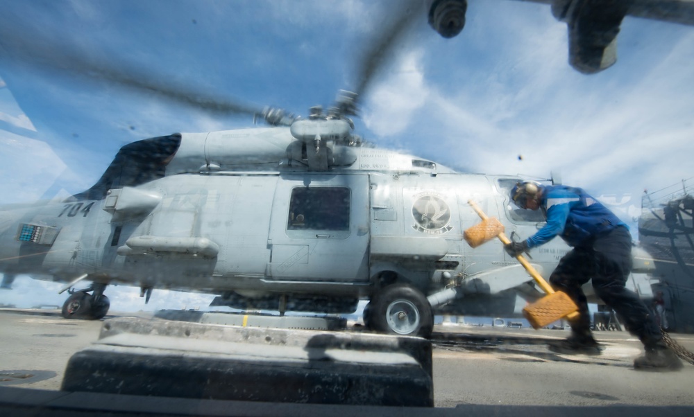 Dewey Conducts Flight Operations