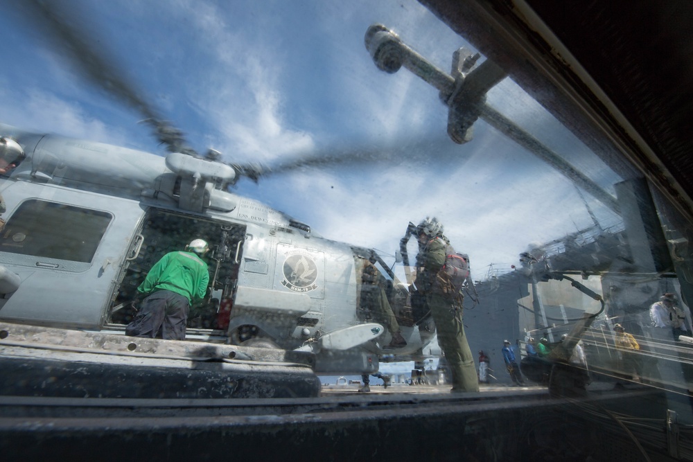 Dewey Conducts Flight Operations