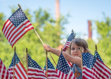 Memorial Day flag placing