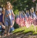 American flags and a little girl