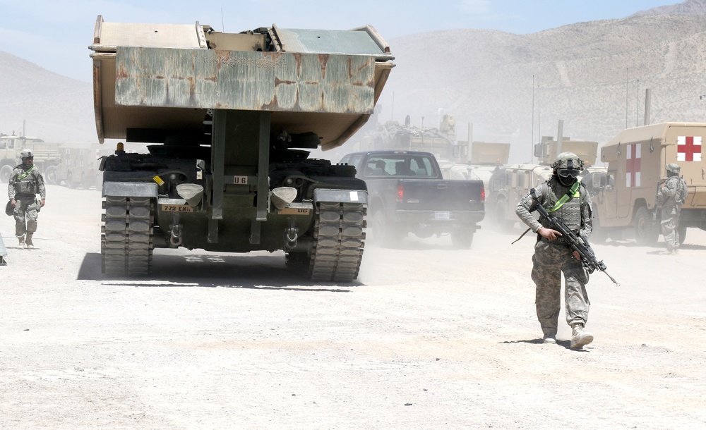 Units from around the country are supporting Mississippi's 155th Armored Brigade Combat Team as they train for combat in California