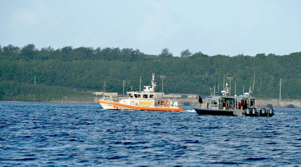 Coast Guard Station Apra Harbor patrols safety zone