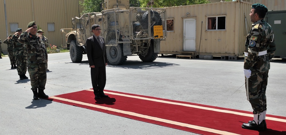 Afghan Soldiers Conduct Ceremonial Display