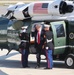 President Donald Trump speaks to U.S. service members overseas