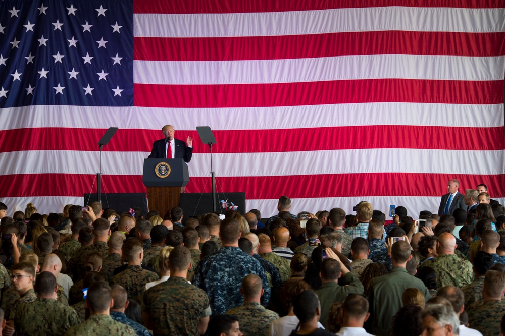 President Trump Visits Naval Air Station Sigonella