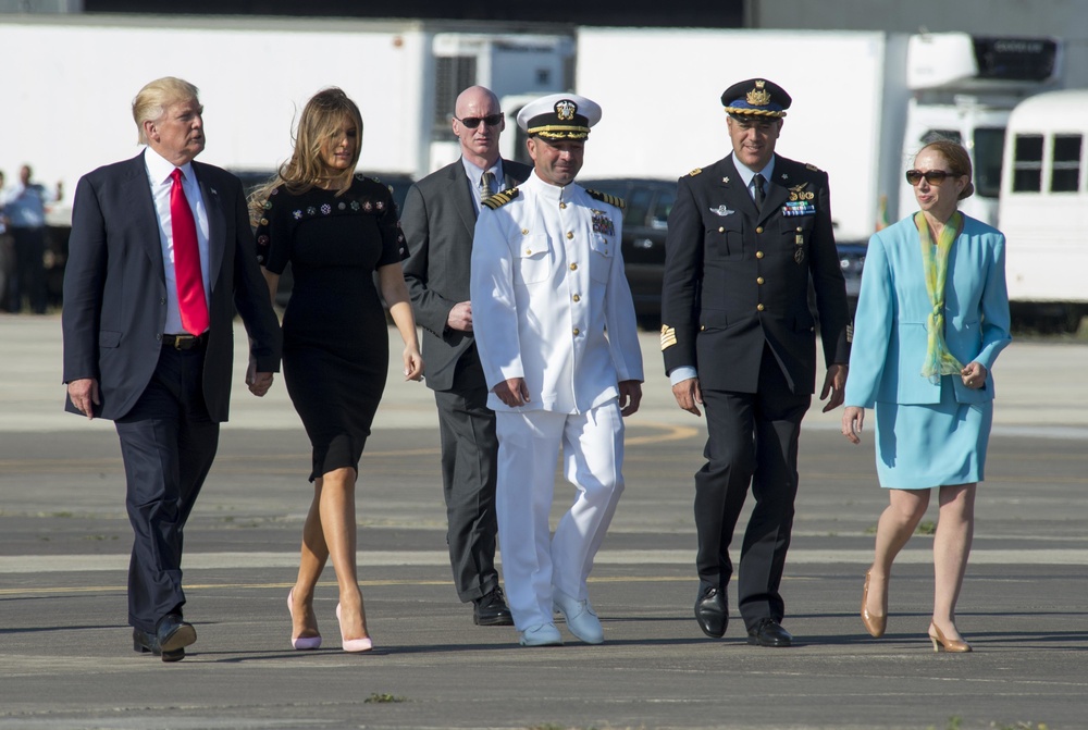 President Trump Visits Naval Air Station Sigonella