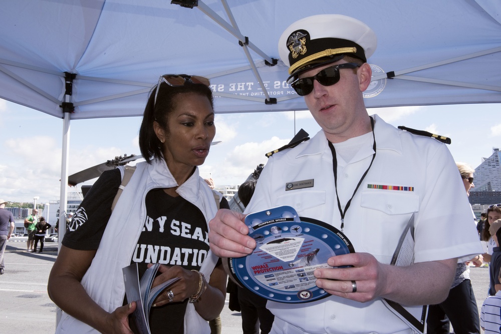 Fox News Host Harris Faulkner Stops by Stewards of the Sea Exhibit during Fleet Week NYC