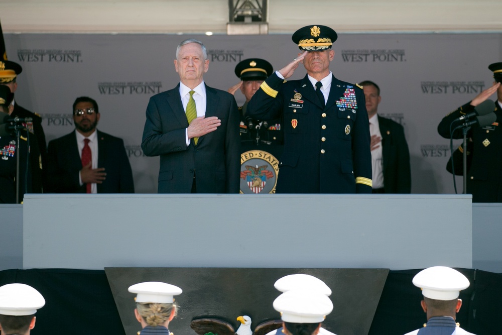 Secretary of Defense and USMA Superintendent render honors