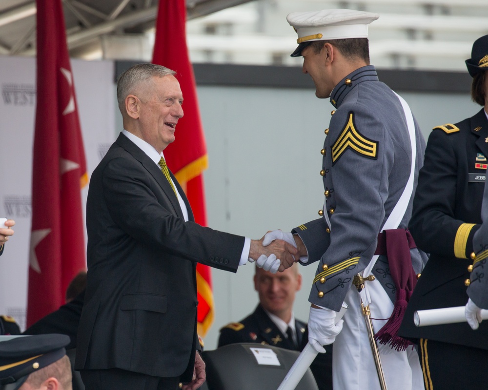 Secretary of Defense congratulates cadet