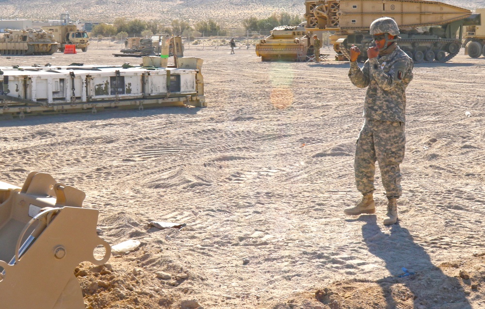 223d Engineer Battalion Soldiers support combat training in California