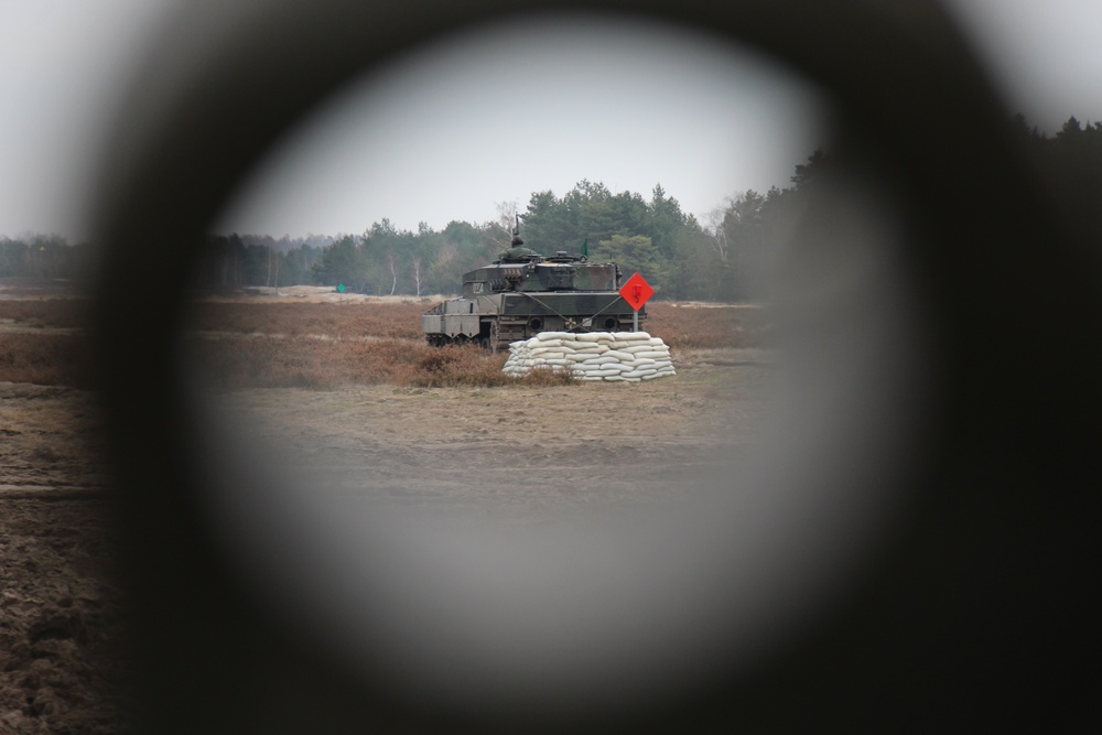 Polish Leopard on shooting range