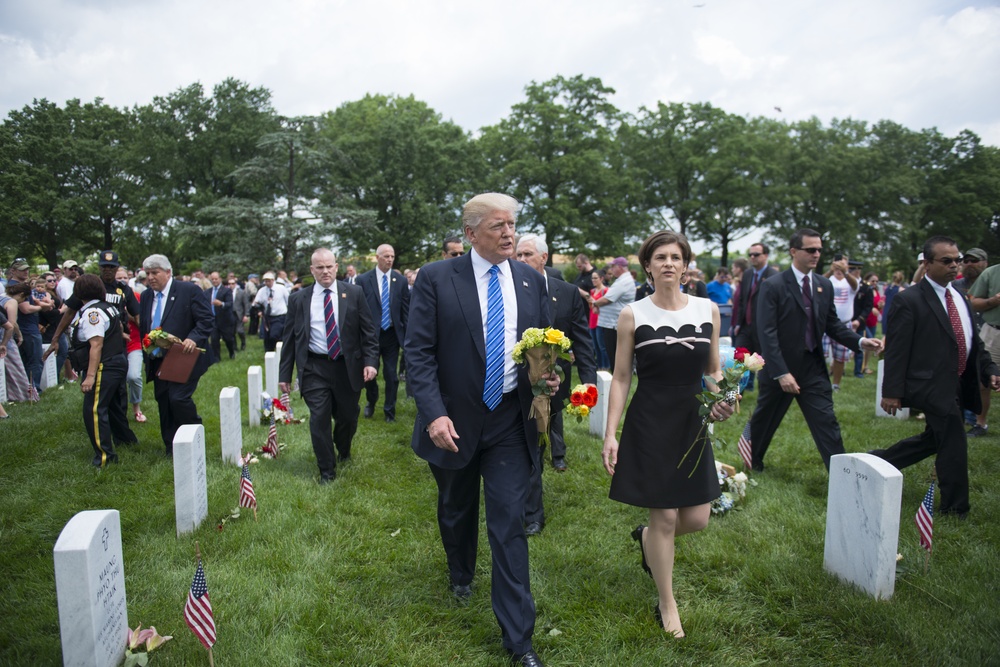 President Donald J. Trump and Vice President Mike Pence Visit Section 60 of Arlington National Cemetery