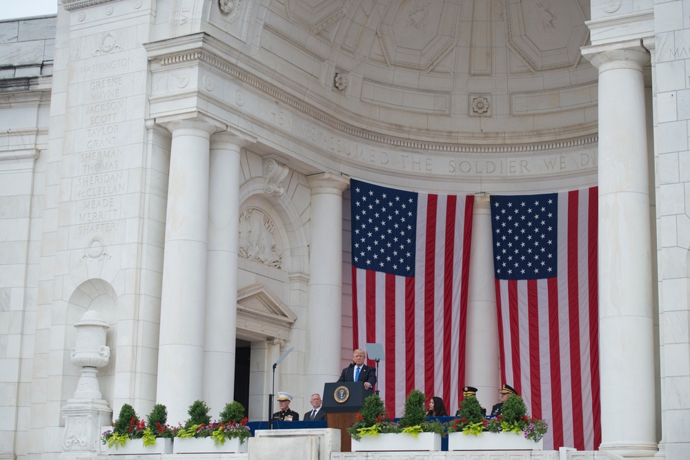 President Donald J. Trump Visits Arlington National Cemetery for Memorial Day