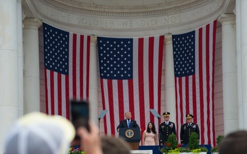 President Donald J. Trump Visits Arlington National Cemetery for Memorial Day