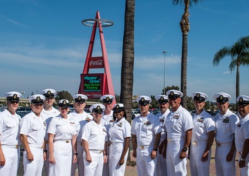 Navy Chiefs attend Memorial Day commemoration at Angel Stadium