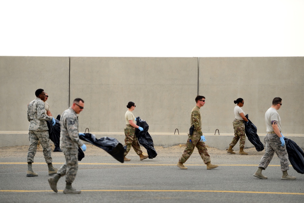 U.S. Air Force, USAF, AF, 407 AEG, 407th Air Expeditionary Group, FOD walk, Safety, OIR, Operation Inherent Resolve