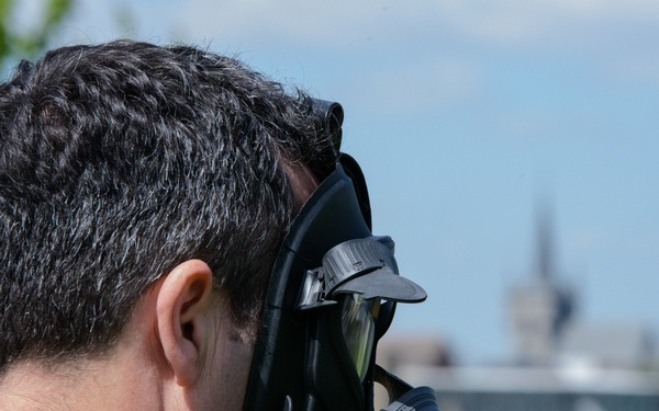 British Forces Practice Mask Confidence in TSC Facility