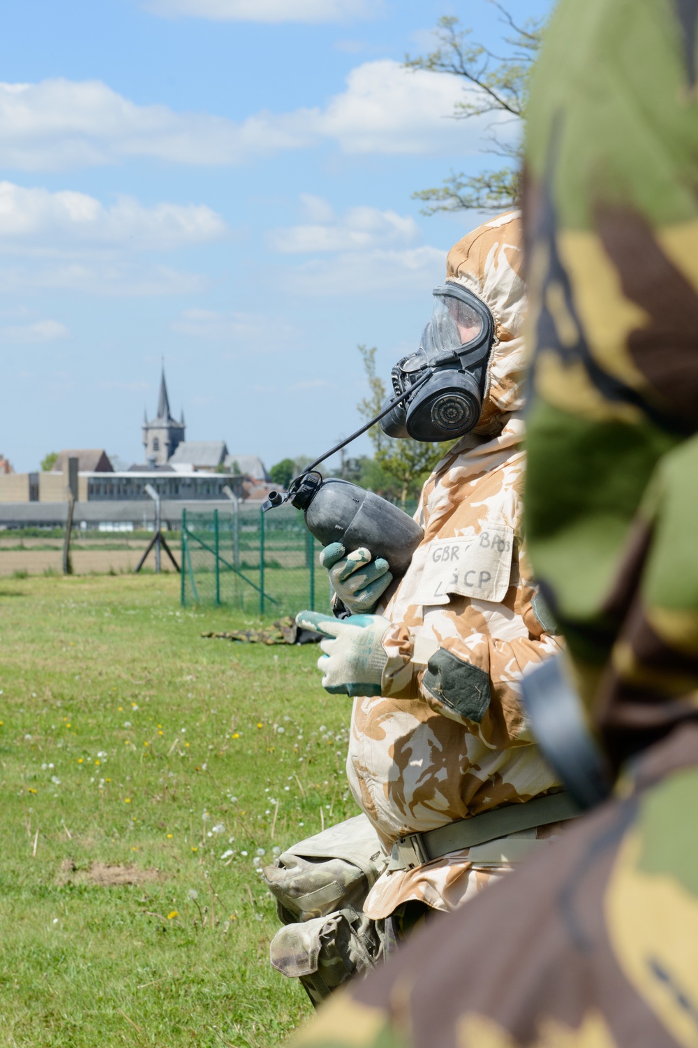 British Forces Practice Mask Confidence in TSC Facility
