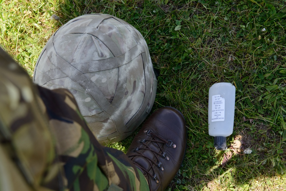 British Forces Practice Mask Confidence in TSC Facility