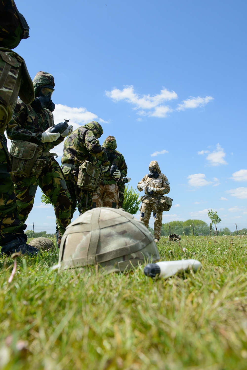 British Forces Practice Mask Confidence in TSC Facility