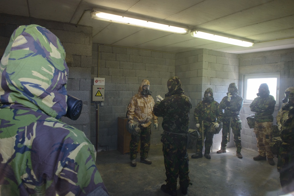 British Forces Practice Mask Confidence in TSC Facility