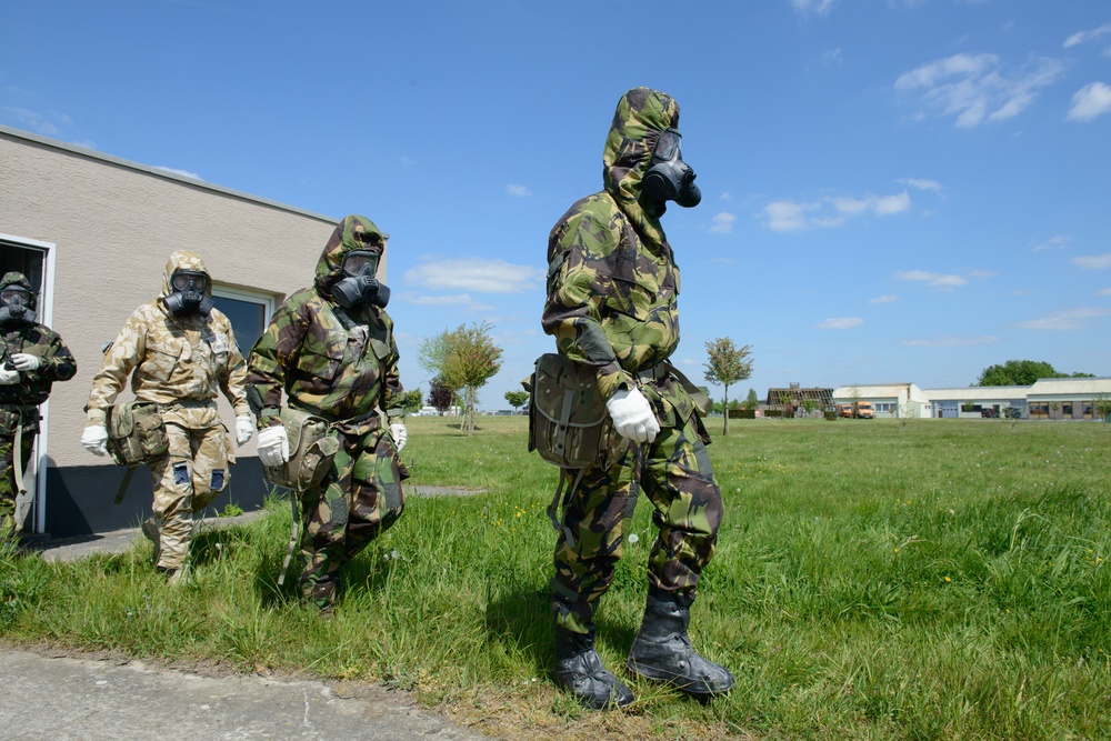 British Forces Practice Mask Confidence in TSC Facility