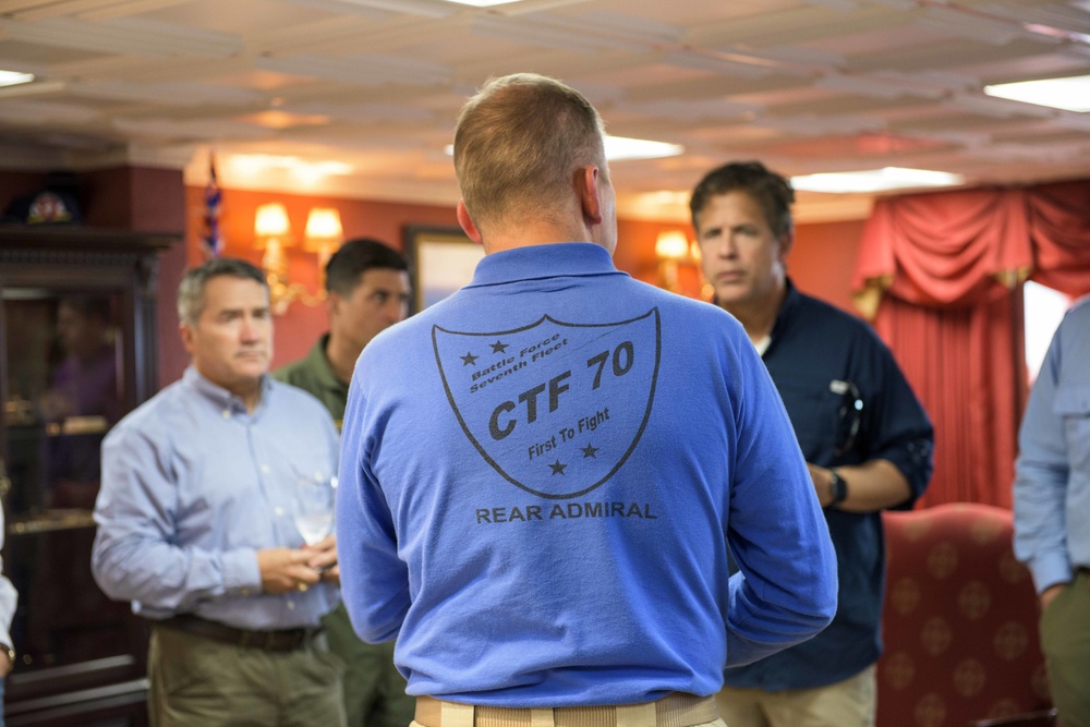 Rear Adm. Charles Williams Talks to Congressmen